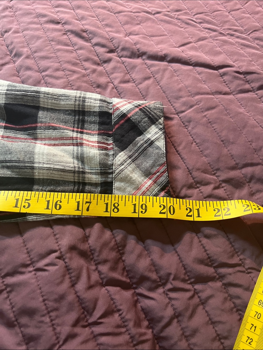 Billabong Black Striped Shirt with Red Plaid Detail reversible size L Women’s - Picture 7 of 12